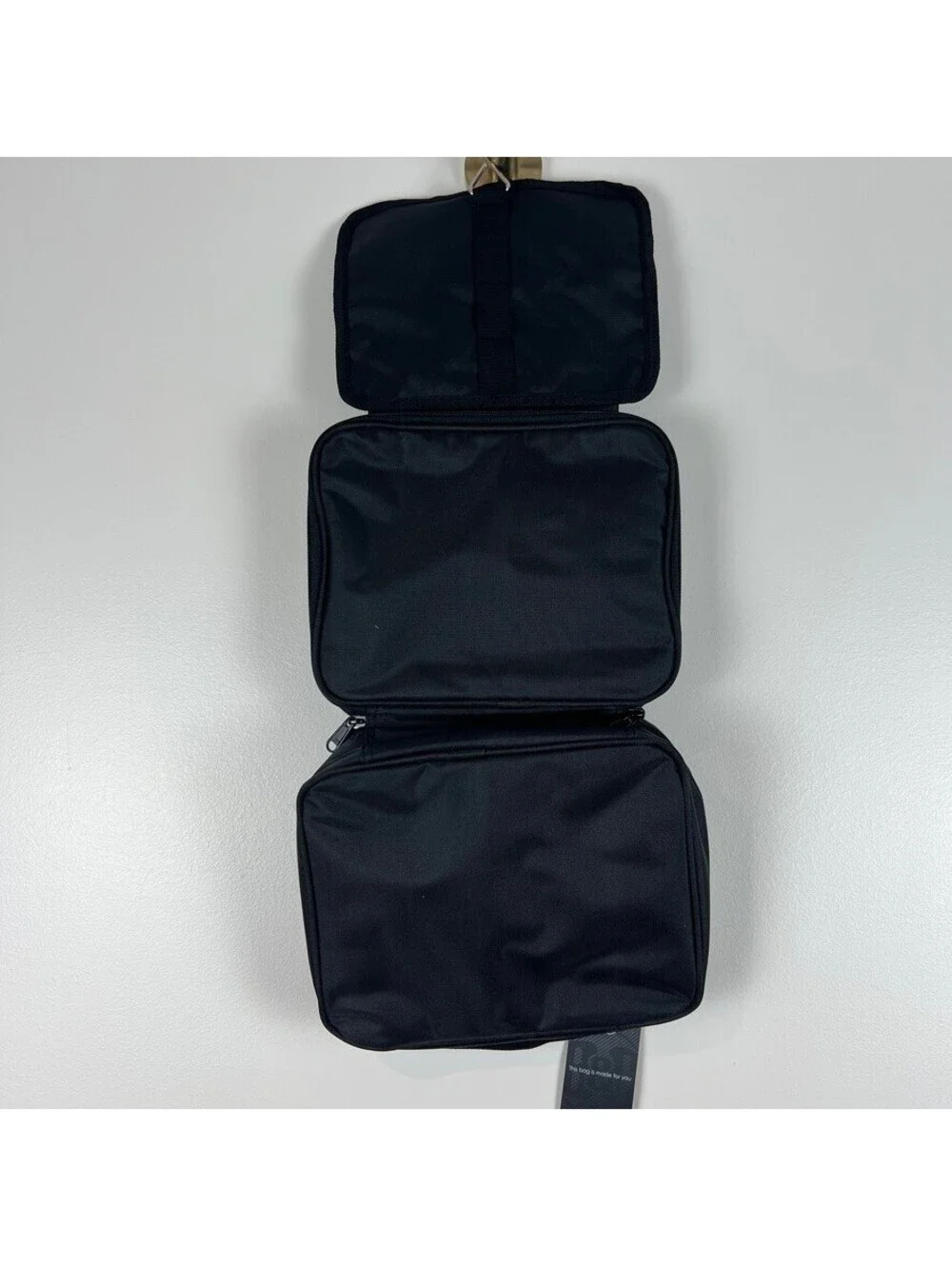 Bag & Carry Hanging Travel Toiletry Bag Cosmetic Organizer Black NWT